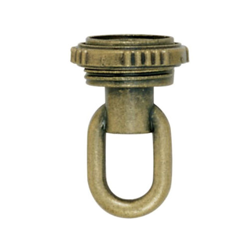 ANTIQUE BRASS SCREW COLLAR LOOP 1/8 IPS