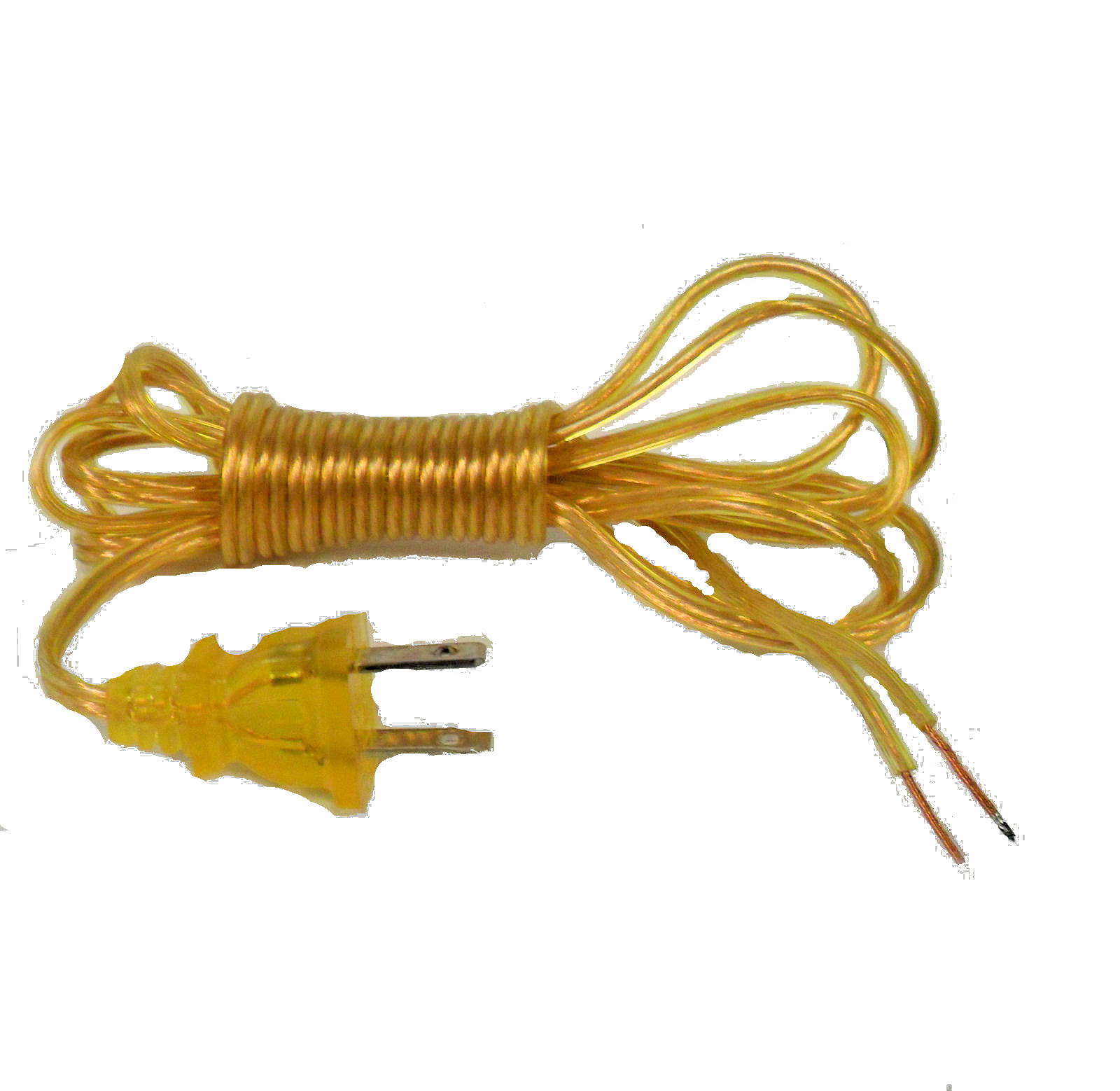 8 FT GOLD CORD SET W/PLUG SPT-1