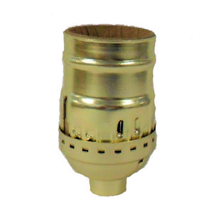 BRASS-PLATED KEYLESS SOCKET (NO SET SCRE BRASS-PLATED KEYLESS SOCKET (NO SET SCRE