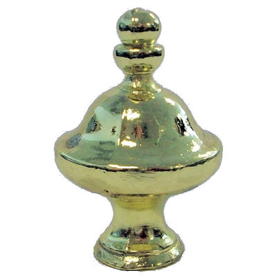 BRASS-PLATED PYRAMID FINIAL BRASS-PLATED PYRAMID FINIAL