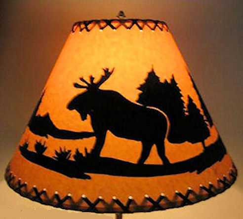 18" MOOSE LAMP SHADE 18" MOOSE LAMP SHADE