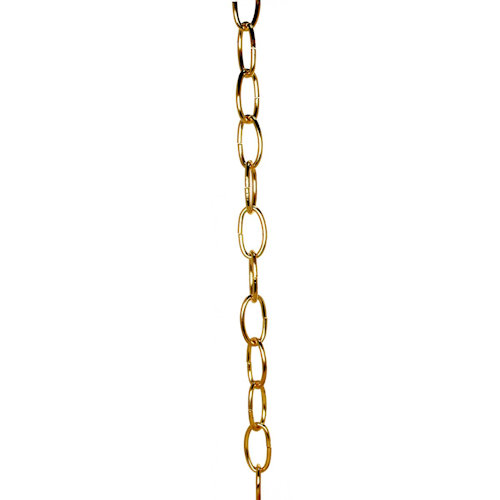 4 GA OVAL CHAIN BRASS PL