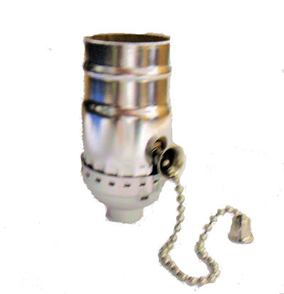 Off-on nickel pull-chain lamp socket     TR-12 Lamp parts 