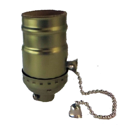 ANTIQUE BR-PLATED PULL-CH SOCKET NI CH ANTIQUE BR-PLATED PULL-CH SOCKET NI CH