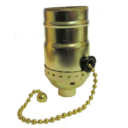 Br Plated 3 Way Pull Chain Socket Texas Lamp Parts Br Plated 3 Way Pull Chain Socket